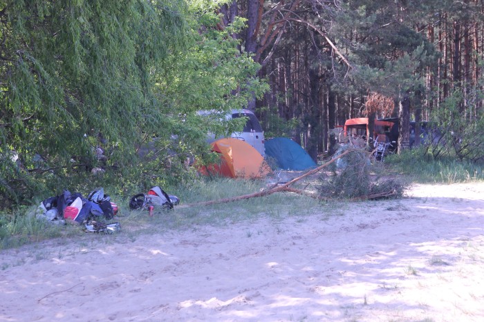 Motopiknik am Kiewer Meer in Yasnogordka, Beschreibung + Fotos